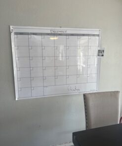 Dry Erase Monthly Extra Large White board Calendar for Wall, 38" by 50", Jumbo Laminated Erasable One Month Whiteboard Calendar, Huge Oversized Blank 30-Day Poster with Lines and Squares 35 61HXzEaF77L