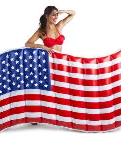 BigMouth Inc BMPF-AF Inflatable Giant Waving American Flag Pool Float 18 61HY 1pLRL