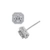 Amazon Collection Platinum or Gold Plated Sterling Silver Halo Earrings set with Asscher Cut Infinite Elements Cubic Zirconia 9 61Ha4KkLV0L