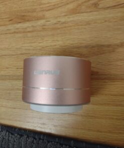 LENRUE A2 Portable Wireless Bluetooth Speaker with Lights and Lanyard,5W Mini Small Metal Speakers Bluetooth 5.0/Aux-in for iPhone Android Home Outdoor, Birthday for Women/Girls Rose Gold 31 61HaAlA3RxL