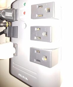 Belkin Power Strip Surge Protector - 6 Rotating AC Multiple Outlets, Flat Pivot Plug - Heavy Duty Wall Outlet Extender for Home, Office, Travel, Computer Desktop & Phone Charging Brick (1,080 Joules) 1 Pack 32 61HaB5IvQ8L