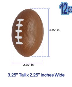 Mini Foam Footballs 12 Pcs Pack | 3.25” Inch Party Favor Balls for Kids | Mini Football Stress Ball Bulk | Toy Sports Little Footballs | Big Game Party Decoration Balls | Small Foam Football for Kids 12 Pack (Footballs) 17 61HbPqrz3PL