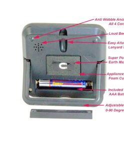 Elegant Digital Kitchen Timer Stainless Steel - Plumberry - Strong Magnetic Back - Kickstand - Loud Alarm - Large Display - Auto Memory - Auto Shut-Off - Model eT-24 (Plumberry) by eTradewinds 17 61Hc Z0UkL
