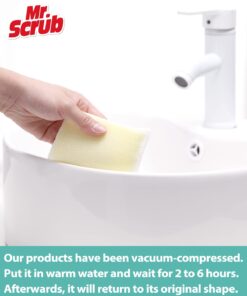 24 Pads All-Purpose Sponges Kitchen, Non Scratch Dish Sponge for Washing Dishes Cleaning Kitchen, Premium Kitchen Scrub Sponge and Scrubbers Cleaning Pads, Ideal for Kitchen, Bathroom, Mr. Scrub 24 Pack 11 61Hd HvazJL