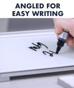 Quartet Glass Dry Erase White Board, Desktop Computer Pad for Notetaking, 18" x 6" Whiteboard, Clean Erase Surface with Storage, 1 Dry Erase Marker, White Surface (GDP186) 30 61HdHA7fJYL