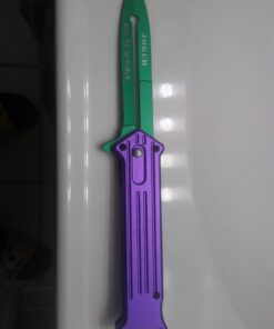 Purple and Green Joker Tac Force Fantasy Assisted Opening Folding Knife (Joker: Why so Serious) 59 61Hg2n0xioL