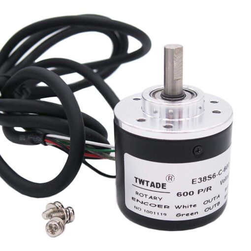 TWTADE/ 600P/R Incremental Rotary Encoder DC 5-24V Wide Voltage Power Supply 6mm Shaft AB two phases 600P/R