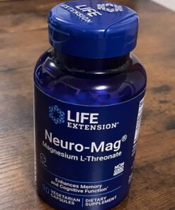 Life Extension Neuro-mag Magnesium L-threonate, Magnesium L-threonate, Brain Health, Memory & Attention, Gluten Free, Vegetarian, Non-GMO, 90 Vegetarian Capsules 90 Count (Pack of 1) 90 Capsule (Pack of 1) 43 61HgbmsdyXL