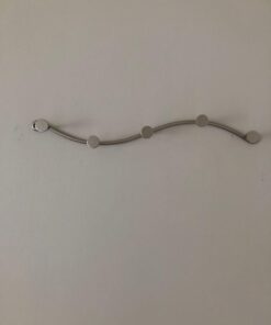 Spectrum Sweep Wall Mount 5-Hook Rack (Satin Nickel) - Wire Storage for Entryway, Bathroom, Backpack, Coat, Jacket, Purse, Belt, Robe, & More / Home Décor & Apartment Essential Satin Nickel Set of 1 Wall Mount 5 Hook Rack 34 61Hh ESzTDL 1