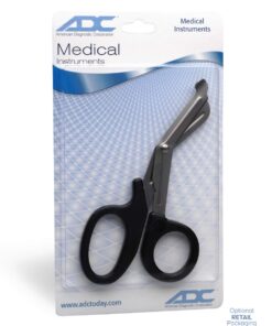 ADC 320 Medicut EMT Shears, Medical Grade, Stainless Steel, Traditional 7.25" Length, Black 1 Count 7 61HhgrRk9vL