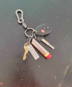 maycom Retro Style Simple Strong Carabiner Shape Keychain Key Chain Ring Keyring Keyfob Key Holder (Black) Black 21 61HlVUsouPL