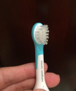 Philips Sonicare for Kids 3+ Genuine Replacement Toothbrush Heads, 2 Brush Heads, Turquoise and White, Compact, HX6032/94 Kids 3+ 41 61HmzMyPoL