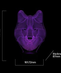 Tiscen 3D Illusion Night Light, LED Table Desk Lamps, Dinosaur Horse Wolf Nightlights,Plastic, 7 Colors USB Charge Lighting Home Decoration for Kids Bedroom 17 61Hn8gsB1 L