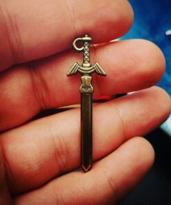 The Legend of Zelda Twilight Princess & Hylian Shield & Master Sword finest collection sets keychain/necklace/jewelry series Red-10set 53 61HnWR5tL3L