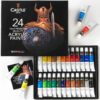 Castle Art Supplies 24 x 12ml Acrylic Paint Set | Value Beginner Set for Starters or Adult Artists | Quality Intense Colors | Smooth to Use on Range of Surfaces | In Neat Presentation Box 24 Count (Pack of 1) 12 61Hq9zsrxmL