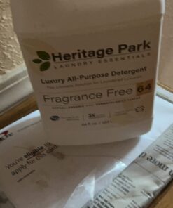 Heritage Park All-Purpose Fragrance Free, Hypoallergenic, pH-Neutral Laundry Detergent - Dermatologist-tested, Sensitive Skin-Friendly, Stain-Fighting Enzymes, Concentrated Up to 128 loads (64 fl oz) 64 Fl Oz (Pack of 1) 23 61HqDhbrzkL
