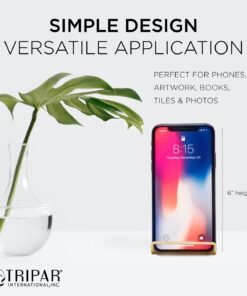 Tripar 4-Inch Metal Gold Plated Square Book Holder/Stand, Wire Mini Easel, Small Photo Stands for Table, Display for Picture Frames, Plaques, & Plates 1 21 61HsBX4mJxL