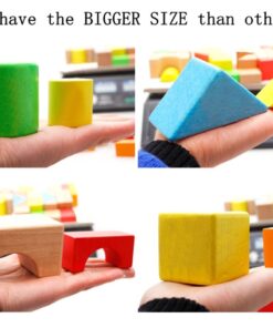 Lewo Large Wooden Blocks Construction Building Toys Set Stacking Bricks Board Games 32 Pieces 27 61HsN4bPxBL