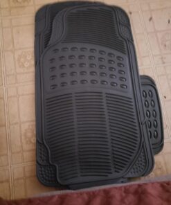 OxGord Universal Fit 3-Piece Full Set Ridged Heavy Duty Rubber Floor Mat - (Black) 3 PC Ridged Black 28 61Htf3esIbL