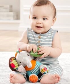 Skip Hop Bandana Buddies Baby Activity and Teething Toy with Multi-Sensory Rattle and Textures, Elephant 24 61Hv k QhTL
