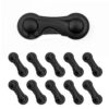 Child Safety Locks (10-Pack) - Cabinet Locks Child Safety - Baby Proof Cabinet Lock Easy to Install (No Drilling) 3M Adhesive for Drawers, Cabinet Seat, Toilet Seat, Fridge, Oven, Appliances Black