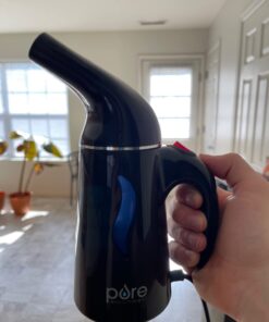 Pure Enrichment® PureSteam™ Portable Handheld Garment Steamer - Ideal for Home or Travel, Fast Heating, Removes Wrinkles on Clothes and Fabric, Auto Shut-Off Safety Feature (Black) Black 39 61HvjndFESL