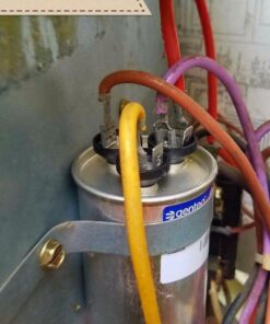 GE Genteq Replacement for Capacitor 30/5 uf 370 volt 97F9833, 370V, 30/5 MFD, Dual Run, Round Capacitor 24 61Hx6M3nuGL