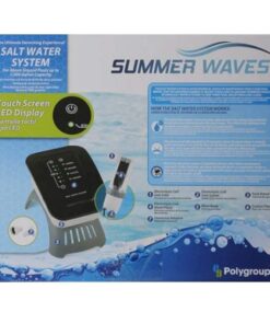 SUMMER WAVES SALT WATER SYSTEM FOR ABOVE GROUND POOLS W/ TOUCH LED DISPLAY 6 61HxVTDBUgL