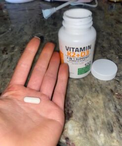Bronson Vitamin K2 (MK7) with D3 Supplement Non-GMO Formula 5000 IU Vitamin D3 & 90 mcg Vitamin K2 MK-7 Easy to Swallow Vitamin D & K Complex, 120 Capsules 120 Count (Pack of 1) 37 61HzTJdMSeL 2