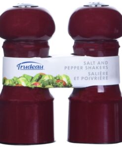 Trudeau 4.5" Salt & Pepper Set Salt and Pepper Shakers, Burgundy 15 61HzcZIvAsS
