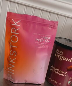 Pink Stork Labor Prep Tea, Organic Red Raspberry Leaf Tea with Chamomile and Rosehip, Caffeine-Free, Pregnancy Must Haves, Labor and Delivery Essentials, Third Trimester Pregnancy Tea - 15 Sachets Sweet Floral 40 61I1N7SEK6L