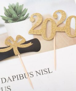24pcs 2020 Congrats Grad Cake Topper Class of 2020 Graduate Party Decorations Supplies - High Graduation, College Graduate Cake Topper - Graduation Photo Props 17 61I4HiiOPQL