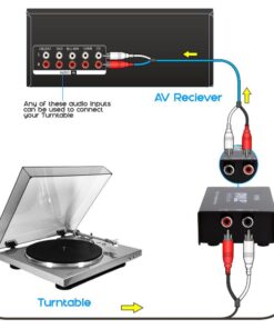 Pyle Phono Turntable Preamp - Mini Electronic Audio Stereo Phonograph Preamplifier with RCA Input, RCA Output & Low Noise Operation Powered by 12 Volt DC Adapter - PP999 , Black Single 22 61I7Fk4OtYL 2