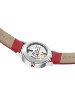 Alternative view of Mondaine - Classic Automatic A128.30008.16SBC - Mens and Womens Watch 33mm - Official Swiss Railways Wrist Watch Date Red Leather Strap 30m Waterproof Sapphire Crystal - Made in Switzerland