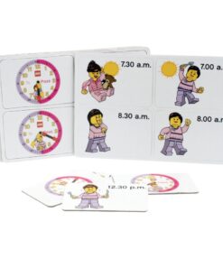 LEGO Time Teacher 9005039 Pink Kids Minifigure Link Buildable Watch, Constructible Clock and Activity Cards | pink/white | plastic | 25mm case diameter| analog quartz | boy girl | official 10 61IBSck4lPL