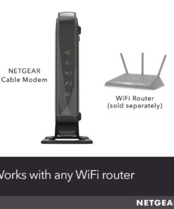 NETGEAR Cable Modem CM400 - Compatible with all Cable Providers including Xfinity by Comcast, Spectrum, Cox | For Cable Plans Up to 100 Mbps | DOCSIS 3.0, Black, 8x4 Cable Modem (CM400) 100Mbps Max Download Single 20 61ICKCooqL