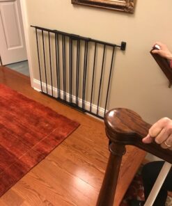 Toddleroo by North States 47.85" Wide Easy Swing & Lock Baby Gate - Series 1: Ideal for Wider Areas and stairways. Hardware Mount. Fits Openings 28.68" - 47.85" Wide (31" Tall, Matte Bronze) 48 61ID3Jv789L