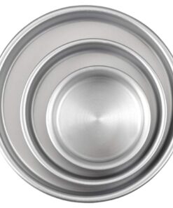 Alternative view of Wilton Aluminum Round Cake Pans, 3-Piece Set with 8-Inch, 6-Inch and 4-Inch Cake Pans 4 x 2 in. (10.1 x 5.08 cm), 6 x 2 in. (15.2 x 5.08 cm) and 8 x 2 in. (20.3 x 5.08 cm)