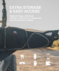 KEMIMOTO Side Door Bags Compatible with RZR, UTV Front Door with Knee Pad, Driver and Passenger Side Storage Bag Set Compatible with Polaris RZR XP 1000, 4 1000, Turbo, S900 2014-2019 2PCS 21 61IEiuDCoPL