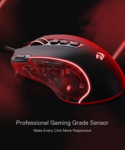 Redragon M612 Predator RGB Gaming Mouse, 8000 DPI Wired Optical Gamer Mouse with 11 Programmable Buttons & 5 Backlit Modes, Software Supports DIY Keybinds Rapid Fire Button Black 23 61IIJf3OeTL