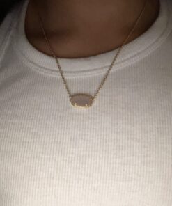 Kendra Scott Elisa Pendant Necklace for Women, Fashion Jewelry, 14k Gold-Plated GOLD - IRIDESCENT DRUSY 42 61IIad0vpGL