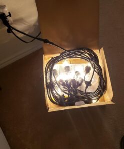 Foxlux String Lights - 48 ft LED Outdoor String Lights - Shatterproof, Waterproof Pergola Lights - 15 Hanging Sockets, Light Sensor, Edison Bulbs - Decor for Patio, Backyard, Garden, Bistro 39 61IIhSgEhAL