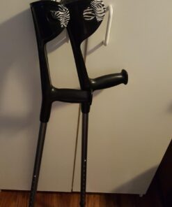 Vive Forearm Crutches (Pair) - Adjustable, Lightweight Arm Crutches Forearm for Adults - Ergonomic Arm Crutch Cuff and Comfortable Handles - Heavy Duty Crutches Non Slip Skid Replaceable Rubber Tips Black 26 61IIkDZioBL