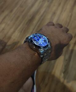 Invicta Men's Pro Diver Collection Chronograph Watch 48mm Silver & Blue 26 61IL4fRMLtL 2
