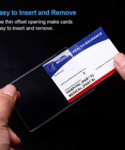 WBSZDS 10 Pack New Medicare Card Holder Protector Sleeves,10 Mil Clear PVC Water Resistant Medicare Card Protectors Sleeves for New Medicare Card,Social Security Card Protector Business Cards 15 61IMJsnEqjL
