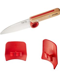 Alternative view of Opinel Le Petit Chef Knife Set, Chef Knife with Rounded Tip, Fingers Guard, For Children, Teaching Food Prep and Kitchen Safety, 2 Piece Set, Made in France