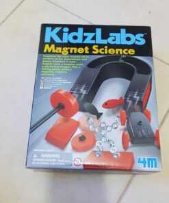 4M Magnet Science Kit - 10 Magnetic Experiments & Games (over 25 pieces to Build & STEM Learn From) - Power the Racer with a Magnet, Levitate a Magnet, Magnetic Yacht & Fishing, Boys & Girls, Age 8+ 23 61IOfPsiqL 1