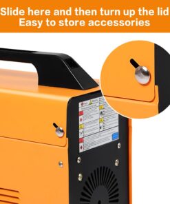 Goplus 110V MIG 130 Welder Flux Core Welding Machine, No Gas Welding Machine with Electrode Holder Face Shield (Orange) 41 61IQTFXZGwL