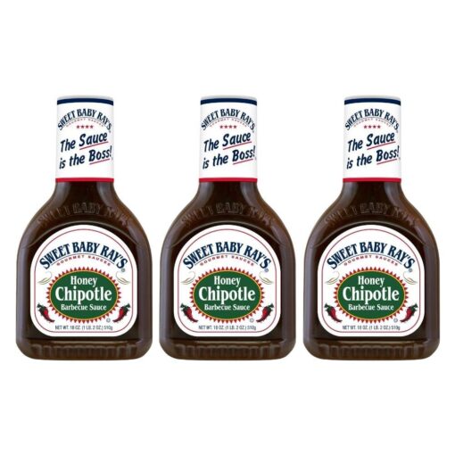 Sweet Baby Ray's Barbecue Sauce, Honey Chipotle (18 Ounce (Pack of 3)) 1.12 Pound (Pack of 3)