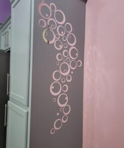 aooyaoo Circle Mirror DIY Wall Sticker Wall Decoration 24pcs Grey 48 61ISdXz4qNL